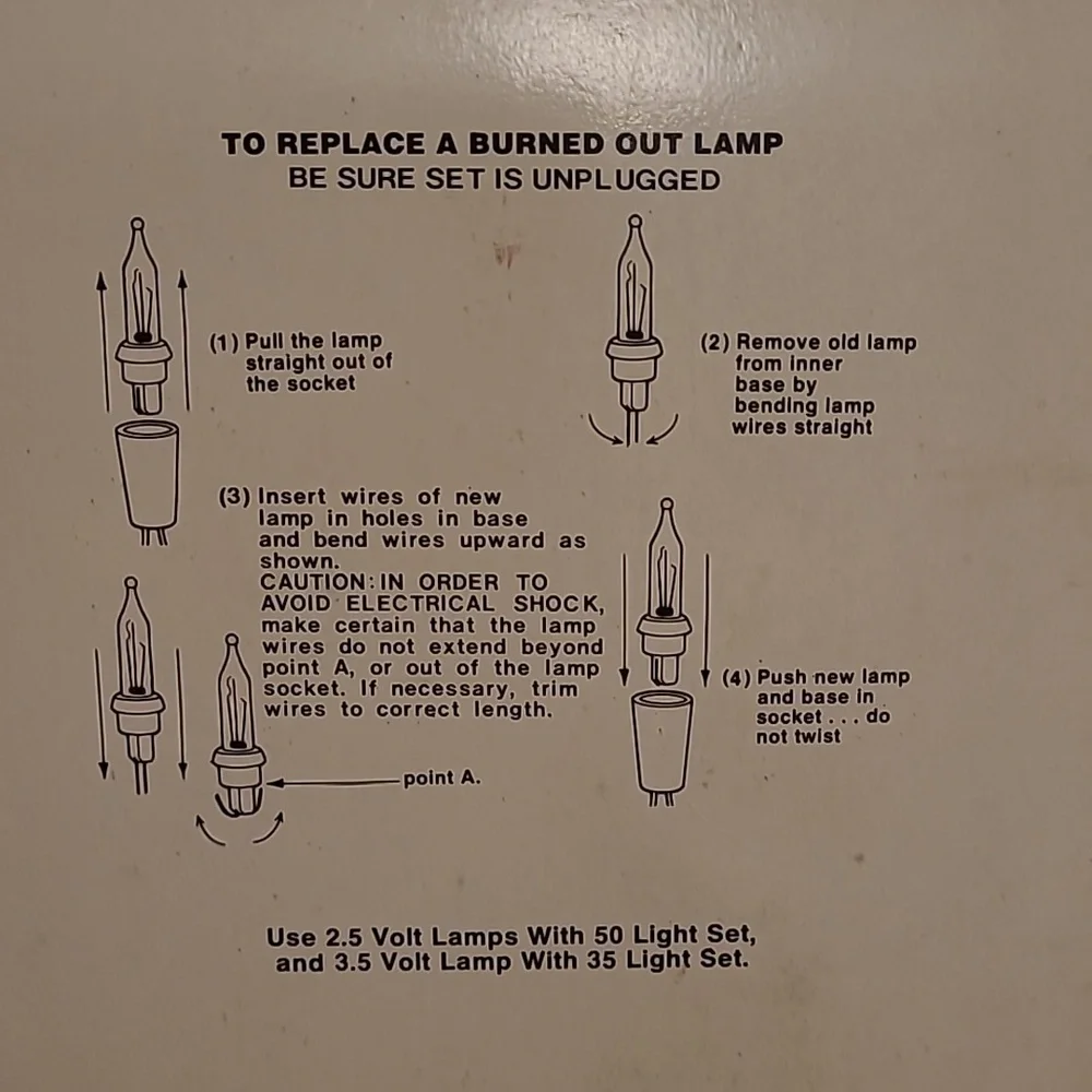 Vintage Sears Reflector Miniature Light Set